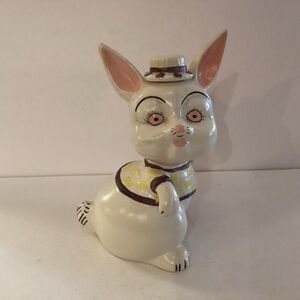 Vintage Easter Bunny Figure, signer Jerry E.